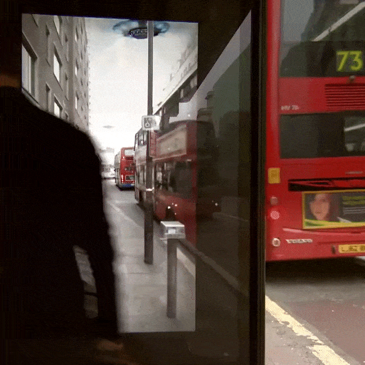 AR/VR pictuer of a bus stop